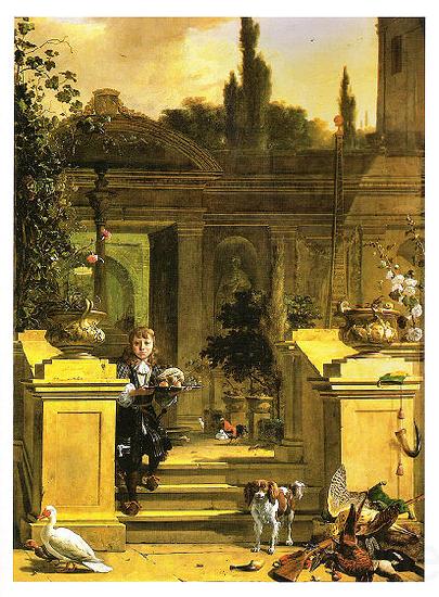 Melchior de Hondecoeter View of a Terrace France oil painting art